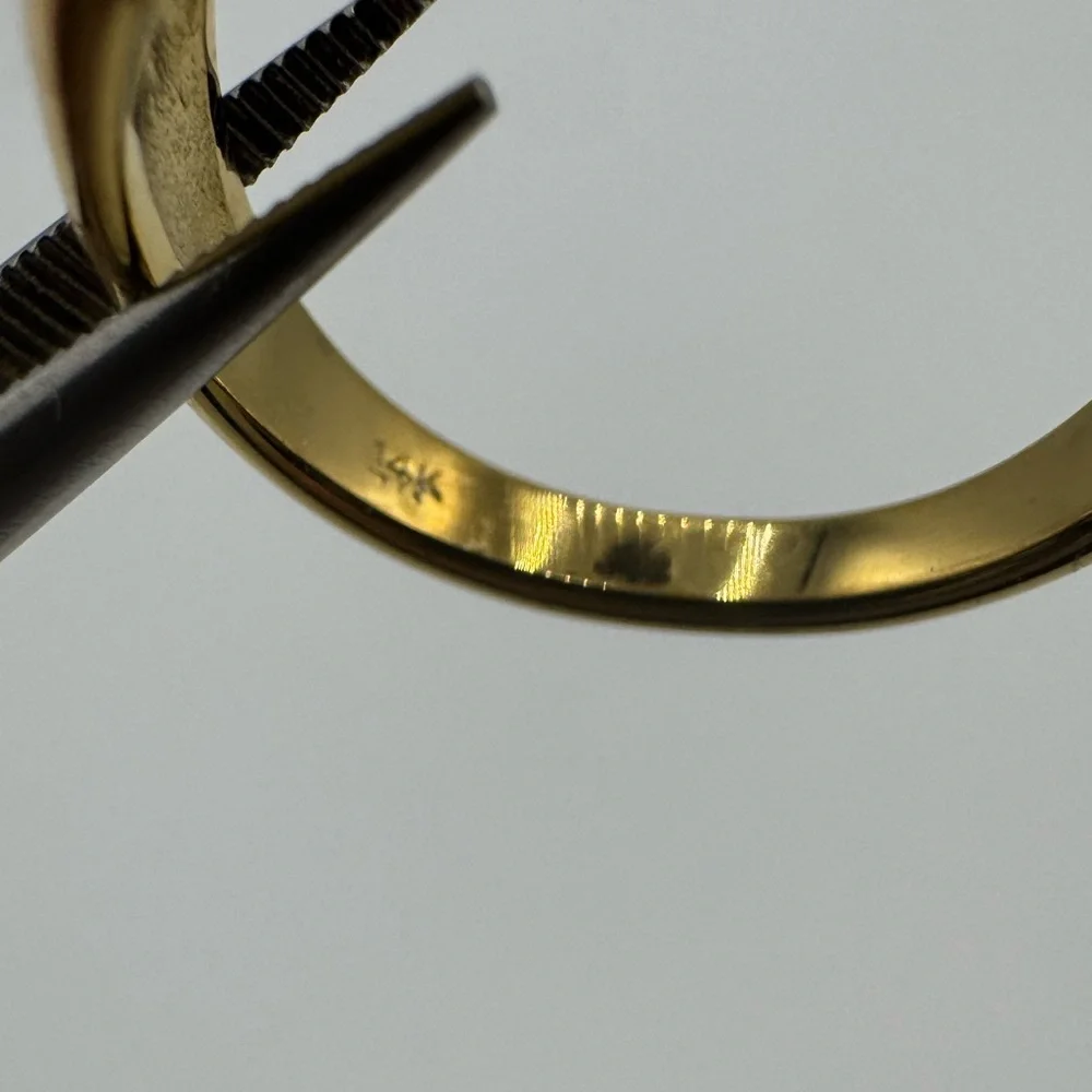 14k “Breathe” Signet Ring - Picture 6 of 6